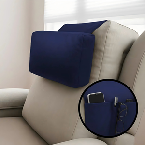 Sillón Reclinable Personalizado con Cojín de Soporte para el Cuello y Bolsillo Lateral para Almacenamiento, Almohada Reposacabezas para Relajación en el Hogar - Product Image 1