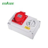 Ip67 4pin 5pin 32amp 220v 440v interrupteur de verrouillage étanche prise de courant alimentation électrique prise industrielle et boîte de prise