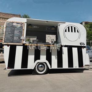 Remolque de comida móvil 2025 para restaurante, carrito de cocina de EE. UU., camión para aperitivos y patatas fritas, Material de fibra de vidrio y aluminio - Product Image 4