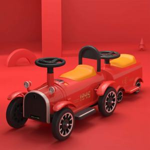 <span class=keywords><strong>Train</strong></span> à Roulettes <span class=keywords><strong>pour</strong></span> Enfants et Parents, Voiture Électrique Miniature Intérieure à Moteur Électrique 12V en Plastique - Product Image 2