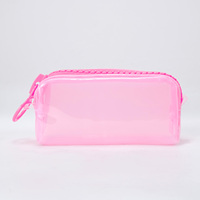 Vibrant PVC étui à crayons pour l'école étanche sac cosmétique avec fermeture à glissière clair sac cosmétique en gros