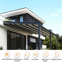 Auvent de piscine coulissant moderne, électrique, étanche, pliable, pour l'extérieur, auvent rétractable, pergola pliable de jardin
