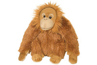 Peluche d'orang-outan marron réaliste, jouet en peluche doux, singe assis pour la décoration intérieure, souvenir promotionnel, vente en gros