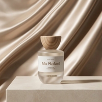 Flacon de parfum rond en verre givré au design élégant OEM ODM, 30 ml, 50 ml, 100 ml, flacon pulvérisateur cosmétique vide avec boîte d'emballage
