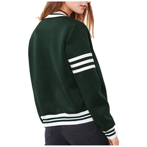 Chaqueta deportiva de béisbol para niñas, ropa deportiva de alta calidad hecha a medida, con Collage, Color sólido, juvenil, Letterman, venta al por mayor - Product Image 2