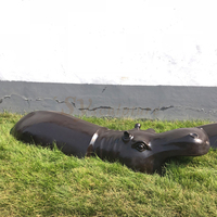 Grande Sculpture Animaux Plastique Extérieur Résine Sculpture Hippopotame Sculpture Statues pour Décoration de Jardin