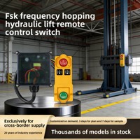 Interrupteur de télécommande sans fil FSK 433 MHz pour élévateurs hydrauliques, grues aériennes, monte-chargeurs - Matériau ABS, rechargeable, piles AAA