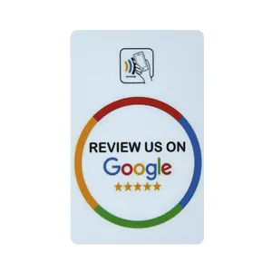 Cartões NFC impressos personalizados Cartão de revisão sem contato RFID para Google Cartão de Visita para Mídia Social
