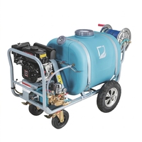Pulvérisateur agricole mobile à essence monté sur chariot avec réservoir d'eau en plastique de grande capacité