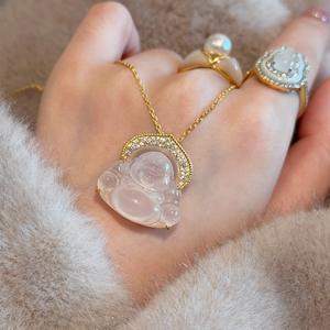 Collar de Plata de Ley S925 de Lujo Ligero con Colgante de Oliva, Zirconia Azul Ojo de Caballo Deslumbrante, para Mujer, Colgantes Finos - Product Image 2