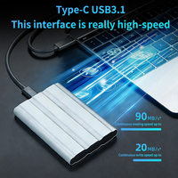 SSD Portabel USB 3.1 M.2 1 TB, Hard Disk Eksternal