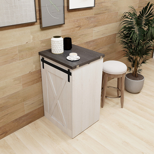 Trắng hẹp tủ đơn cửa trượt thiết kế phòng khách đồ nội thất tự chọn Tủ tủ bên bảng - Product Image 2