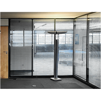 Système de cloisons de bureau modernes en aluminium à double vitrage Graki, insonorisation 45 dB, durable, écologique, 83 mm, école, supermarché