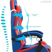 Fauteuil de jeu E-Sports YL moderne et minimaliste avec revêtement en similicuir, pivotant, massant, inclinable et réglable en hauteur