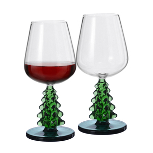 Copa de champán de tallo de árbol de <span class=keywords><strong>Navidad</strong></span> de colores soplada a mano creativa al por mayor copas de vino únicas para restaurante decorativas - Product Image 1