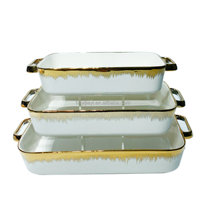 Plat de service rectangulaire en céramique JW pour <span class=keywords><strong>buffet</strong></span> de mariage et réchaud de table, idéal pour garder les aliments au chaud - Product Image 6