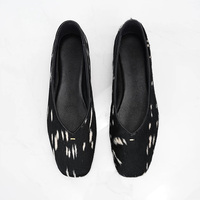 Chaussures plates pour femme en cuir véritable, style mature, légères, à bout carré, à enfiler, avec boucle, confortables et tendance, en crin de cheval tacheté