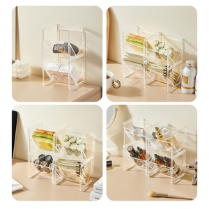 Stackable Slanted Tea Bag <b>Storage</b> <b>Box</b> Household Desktop Small Item <b>Storage</b> <b>Box</b> Plastic Transparent Display Rack Dust-proof <b>Box</b> - Product Image 4