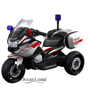 大型可充电<span class=keywords><strong>3</strong></span>轮塑料电动摩托车儿童玩具车男孩和女孩受警车启发 - Product Image 6
