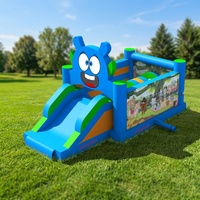 Château Gonflable Extérieur Pirate avec Toboggan Combiné pour Enfants et Adultes