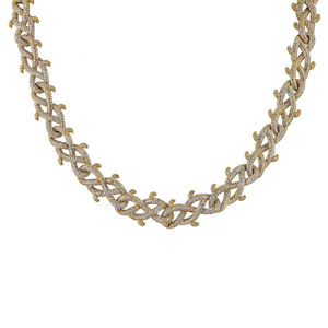 Pulsera de Cobre con Eslabones Cubanos y Espinas de Circonio, Estilo Europeo y Americano, de Moda, para Hombre, Estilo Urbano Hip-Hop, Venta al por Mayor de Fábrica - Product Image 2