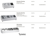 Vente chaude Usine Buffet Équipement SS201Gastronorm Alimentaire Conteneur 1/6 GN Pan Titulaire Double Ligne 6 Grilles Hôtels Restaurants