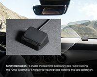 وحدة GPS مع شاشة IPS 3 بوصة بدقة 1920×1080 وزاوية 130 درجة لعرض السرعة والنقطة النقطية، إصدار دولي مناسب لكاميرات لوحة القيادة