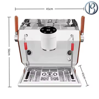 Machine à expresso professionnelle à haute efficacité pour cafés magasins de thé au lait Machine à café en acier inoxydable
