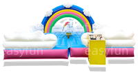Ensemble complet de machine de simulation de taureau mécanique licorne personnalisable pour adultes, idéale pour la location événementielle en extérieur