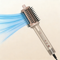 Brosse sèche-cheveux ionique en céramique 3 en 1, brosse à air chaud avec peigne à air chaud à haute vitesse pour un brushing sans frisottis et un lissage