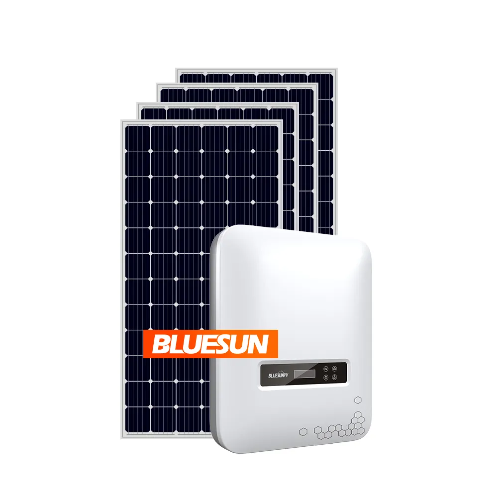 Bluesun cheap price 2kw grid tied solar panel system price 2kw 3kw solar system for Vietnam project
