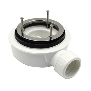 Receveur de douche en PVC de 90 mm, type Simil-Stone, à profil bas avec drain - Product Image 1