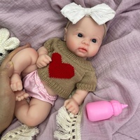 Nouvelle conception adorable : Poupée Reborn jumelle de 12 pouces en silicone pleine corps, réaliste et lestée, avec bouche ouverte, pour la collection de poupées souples de boutique