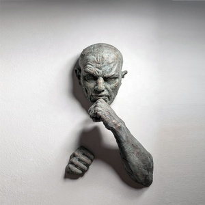 高品质青铜墙上抽象艺术梅托普格利泽雕像失去身体雕塑 - Product Image 3