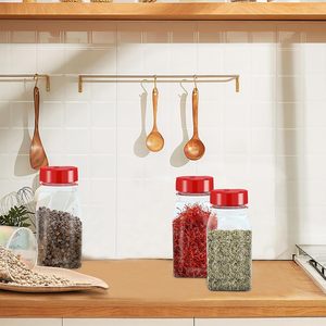 Dispensador de Sal y Pimienta Transparente de 300 ml (10 oz), Tarro de Especias de Plástico con Doble Boca para Cocinar a la Parrilla - Product Image 4