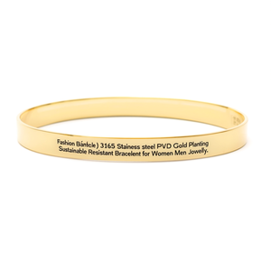 Fashion <b>Bangle</b> 316L Stainless Steel PVD Gold Plating Sustainable Resistant Bracelet <b>for</b> Women <b>Men</b> Jewelry - Product Image 2