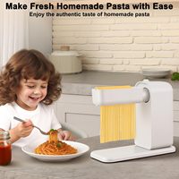 Machine à pâtes électrique 3-en-1, comprend un rouleau à pâtes, une trancheuse à spaghetti et une trancheuse à fettuccine avec brosse de nettoyage