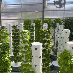 Système de plantation hydroponique aéroponique vertical à 10 couches Tour verticale agricole en <span class=keywords><strong>serre</strong></span> avec lumière LED - Product Image 3