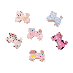 Pinza para el pelo Angelina Cat Scratch de 8 cm con diseño de dibujos animados para niñas, uso diario - Product Image 1