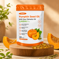 OEM diskon besar-besaran 180 Kapsul Softgel hitung minyak biji labu tekanan dingin dengan Suplemen Herbal Palmetto gergaji