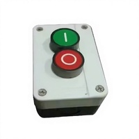Interruttore a pulsante elettronico IP66 resistente all'acqua e alla polvere, in plastica e metallo, con testa a fungo da 22mm, LED giallo/grigio, 10A 1NO1NC, con terminale a vite