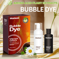 Colorant pour cheveux à bulles d'extrait de plantes sans ammoniaque, noir naturel, teinture rapide, OEM, fabrication en gros