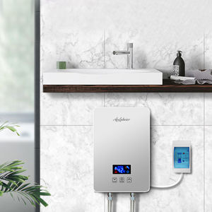 High-Power 3-6KW Silver Electric Water <b>Heater</b> Intelligent Constant Temperature System Stainless Steel Plastic Household English - Product Image 4