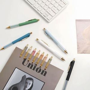 Stylos à bille rétractables personnalisés avec logo, 1,0 mm, en plastique, fournitures scolaires, papeterie, stylos neutres, vente en gros - Product Image 4