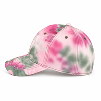 Casquette de baseball multicolore tie-dye à six panneaux avec visière incurvée, style streetwear décontracté, avec œillets de ventilation pour la mode en extérieur