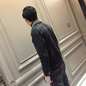 Giacca in pile nuova da <span class=keywords><strong>uomo</strong></span> con colletto sottile in Denim Casual in Denim da <span class=keywords><strong>uomo</strong></span> - Product Image 5