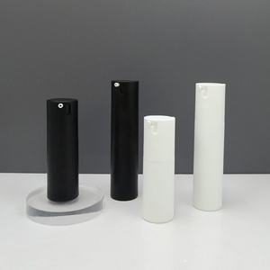 Customized 15ml 30ml 50ml <b>Plastic</b> Pp <b>Edge</b> Base Shape Snap Pump Mini Cream Serum Rotate Vacuum Airless Bottle for Skincare - Product Image 4