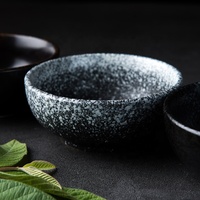 Bol rond en grès antique japonais Vaisselle en céramique pour le riz et l'avoine Ramen