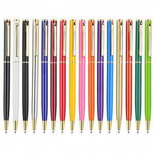 High-End Customized Logo Slim Metal Ballpoint <b>Pen</b> 1.0mm Senior Novelty Design for Business Promotions Office Hotel Advertising - Product Image 2