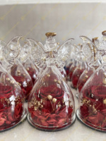 Offre Spéciale fleurs et plantes préservées petit ange fleur immortelle rose éternelle fleurs conservées dans un cadeau en verre
